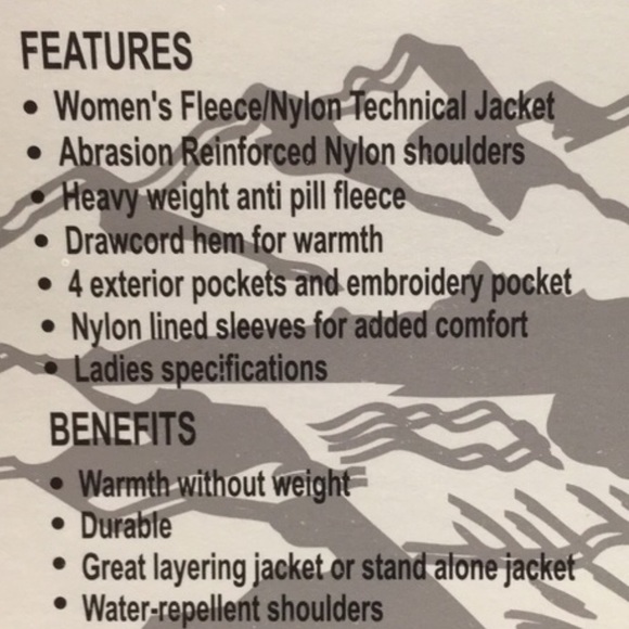 NEW Blue Gray Fleece Nylon Technical Hiking Jacket - Picture 7 of 7